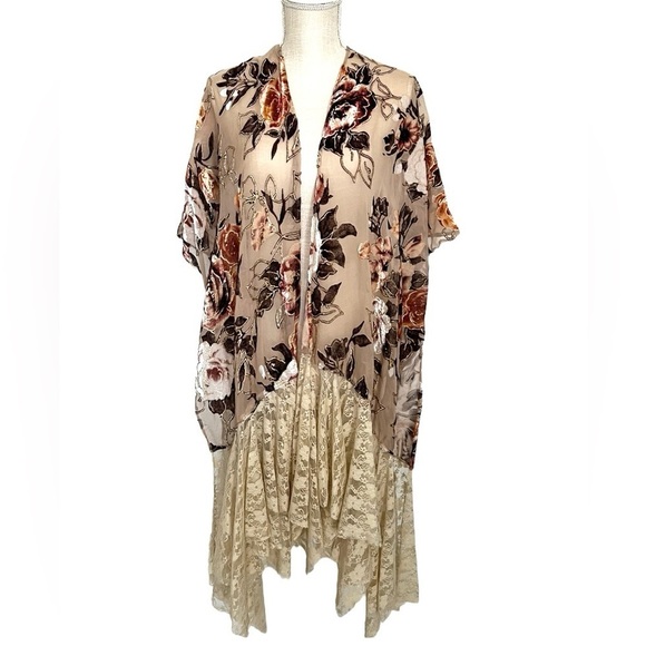 Angel heart Tops - Angel Heart Boutique Kimono - Taupe One Size
